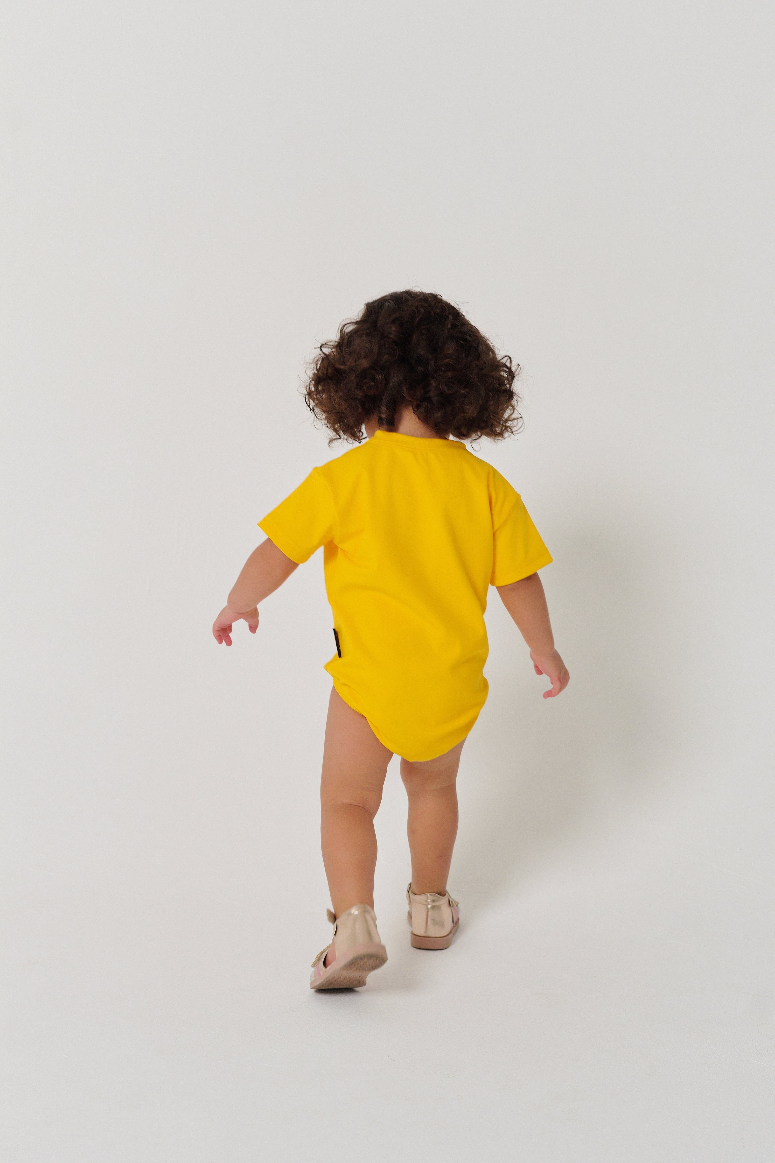 Regular Fit Bodysuit with Bottom - Bright Yellow
