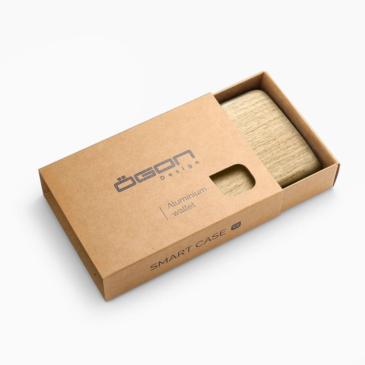 Ogon Oslo Aluminum Wallet Small Case Card Holder V2, Bamboo