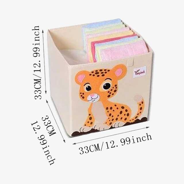 Animals Folding Kid Storage Box & Toys Organizer - Cute, Collapsible Storage Solution for Toys, Clothes & More