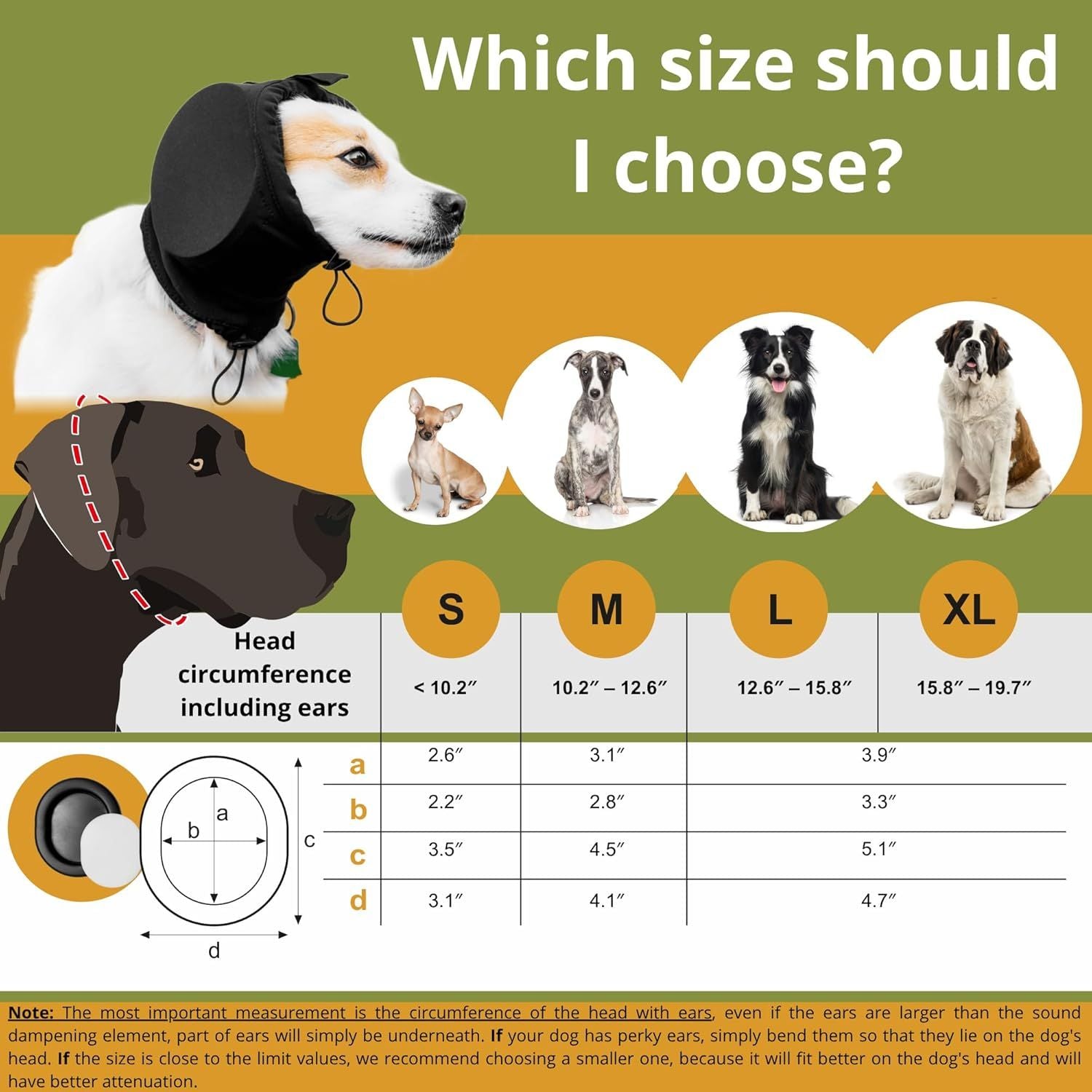 Dog Noise Cancelling Ear Muffs Hearing Protection Headphones for Fireworks Thunder