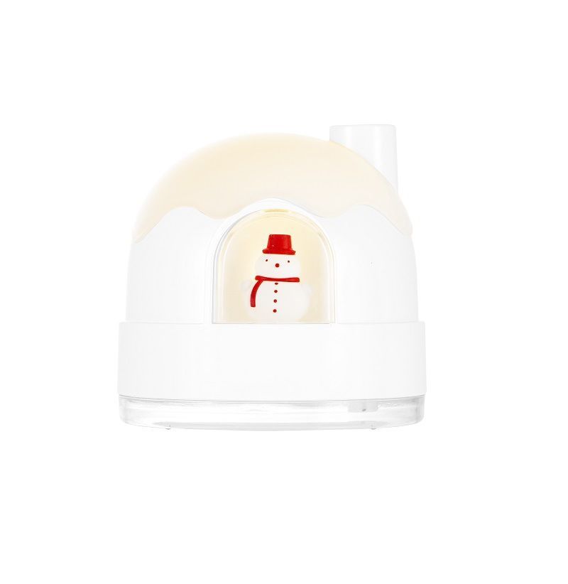 Portable Household Humidifier Igloo Snowman Night Light Christmas Gift Decor