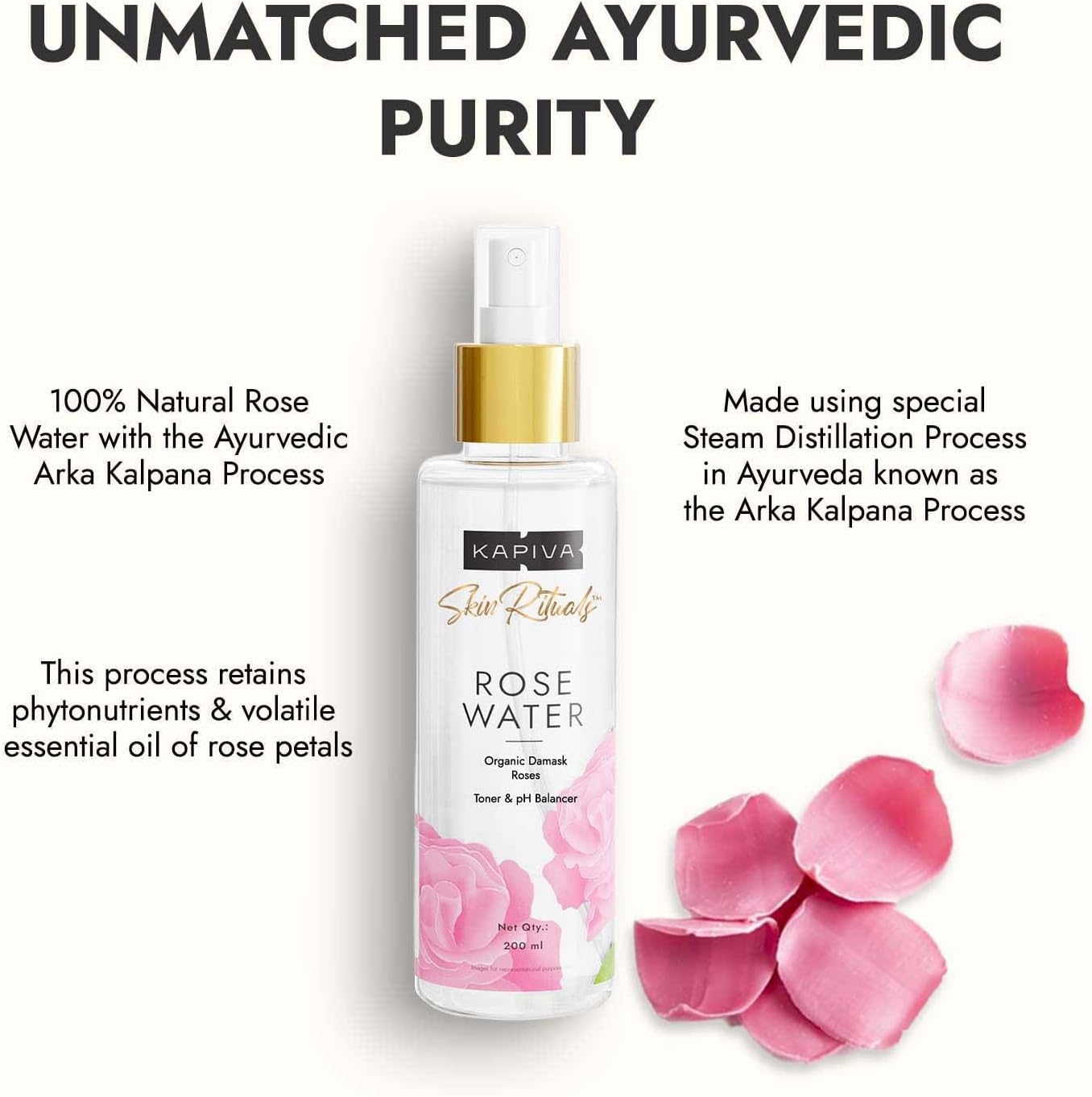 ماء الورد العضوي من كابيبا ورود دمشقية 200 مل