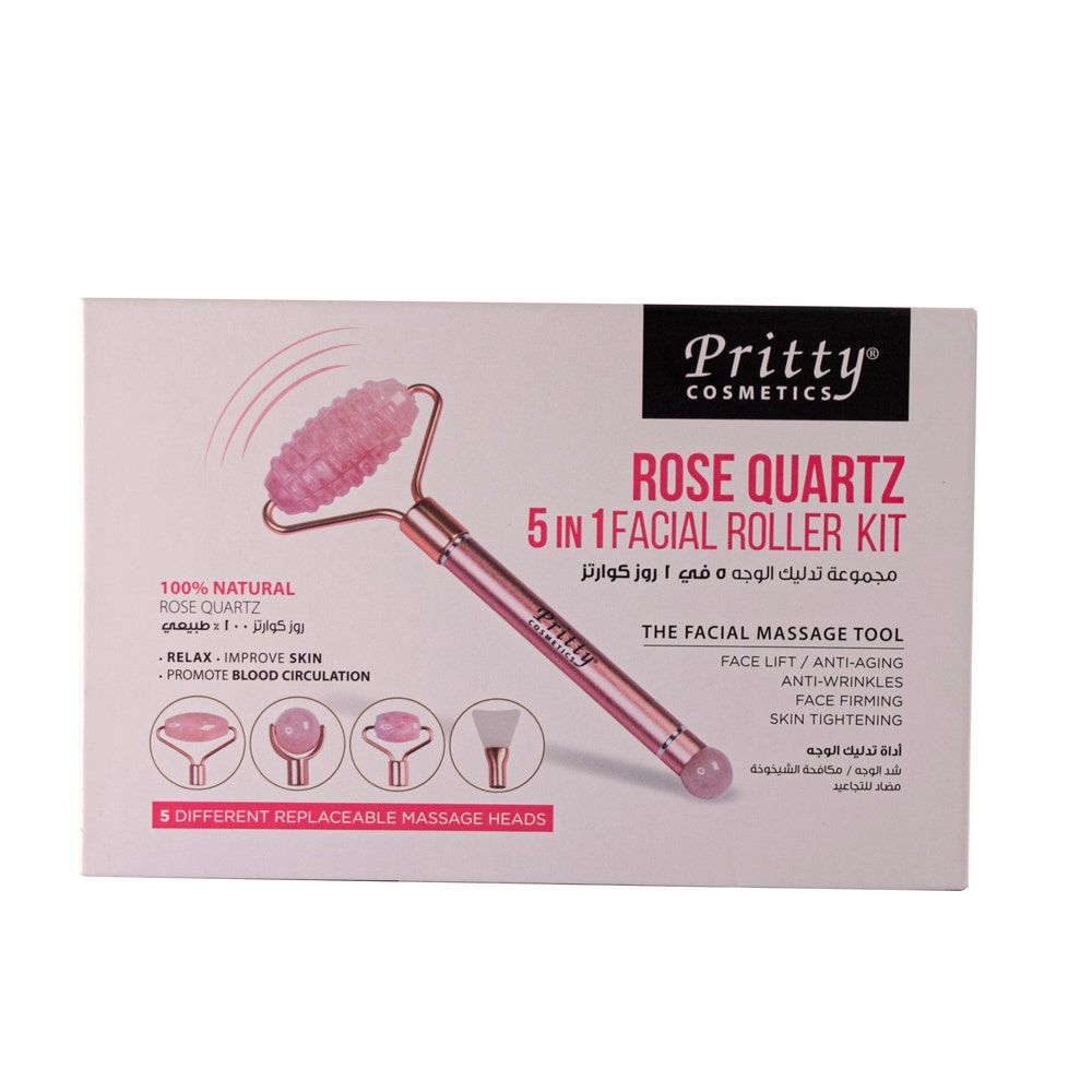Pritty Face Roller Kit Rose Quartz, 5 In 1