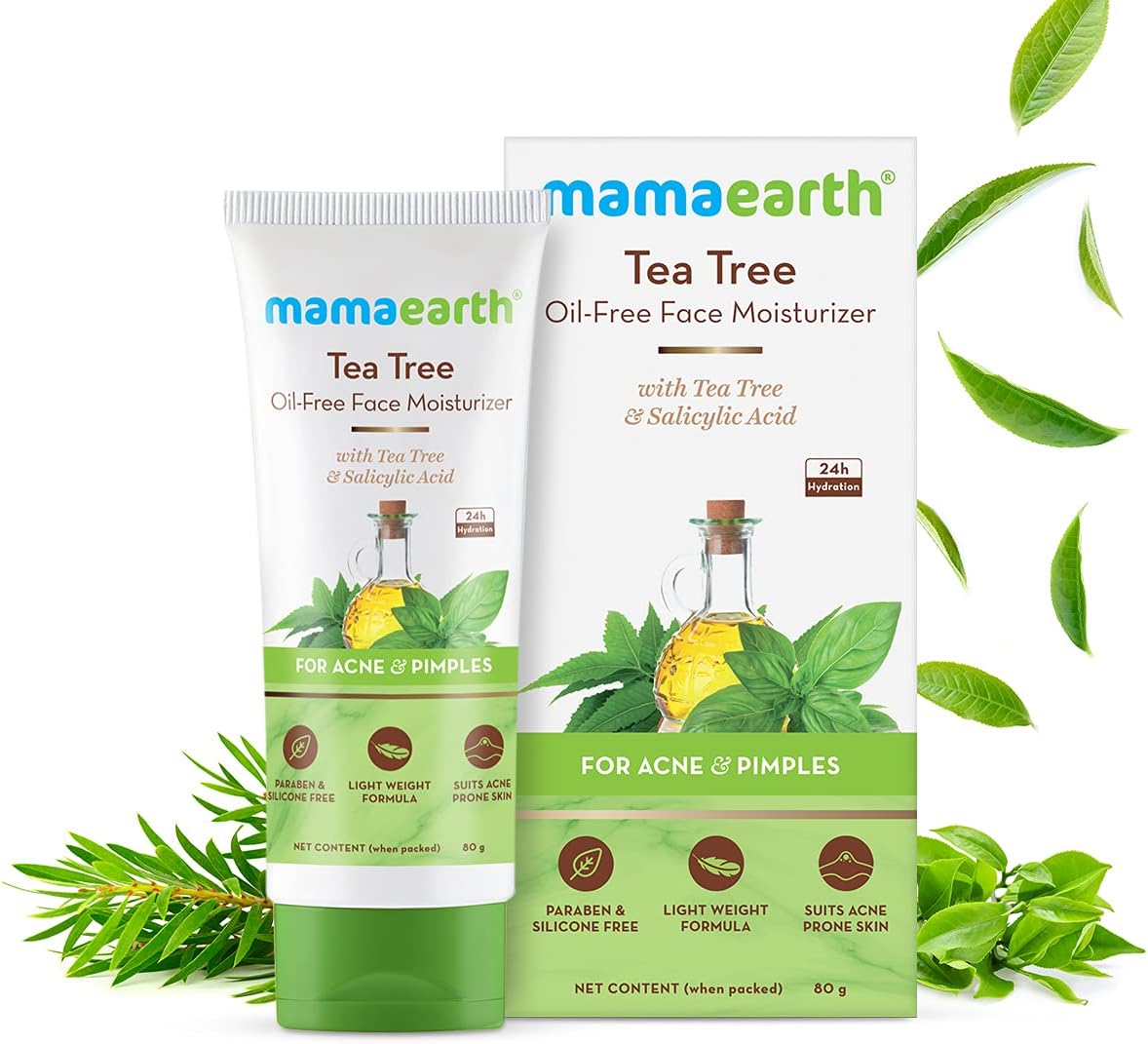 Mamaearth-Tea Tree Oil-Free Face Moisturizer 80G