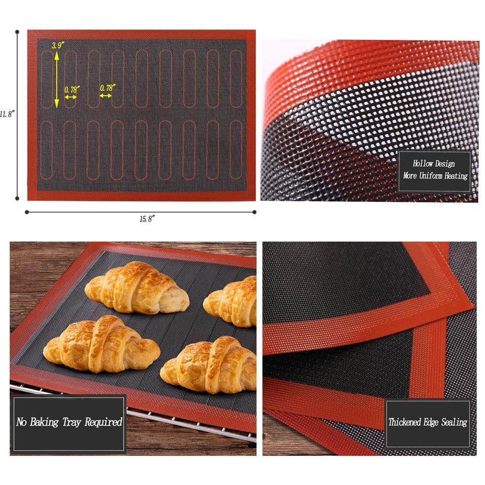 Silicone Baking Mat Non-Stick Oven Liner Perforated Steaming Mesh Pad Baking Sheet
