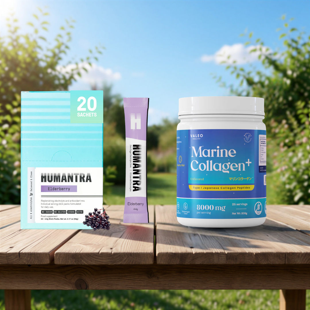 Humantra Electrolyte Elderberry 90g + Valeo Marine Collagen