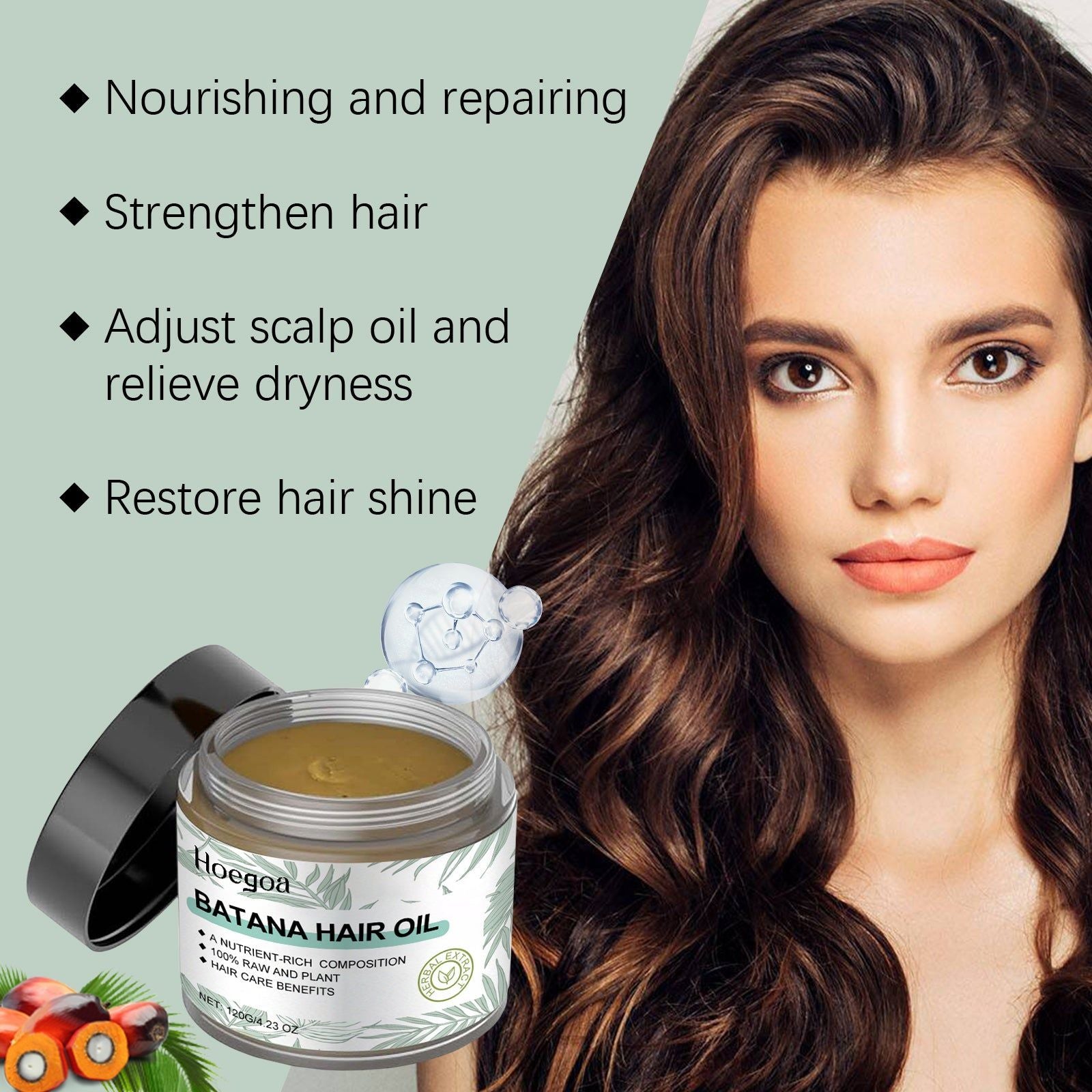 Batana Hair Oil for Nourishing and Moisturizing, Tighter, Softer Hair ,120g