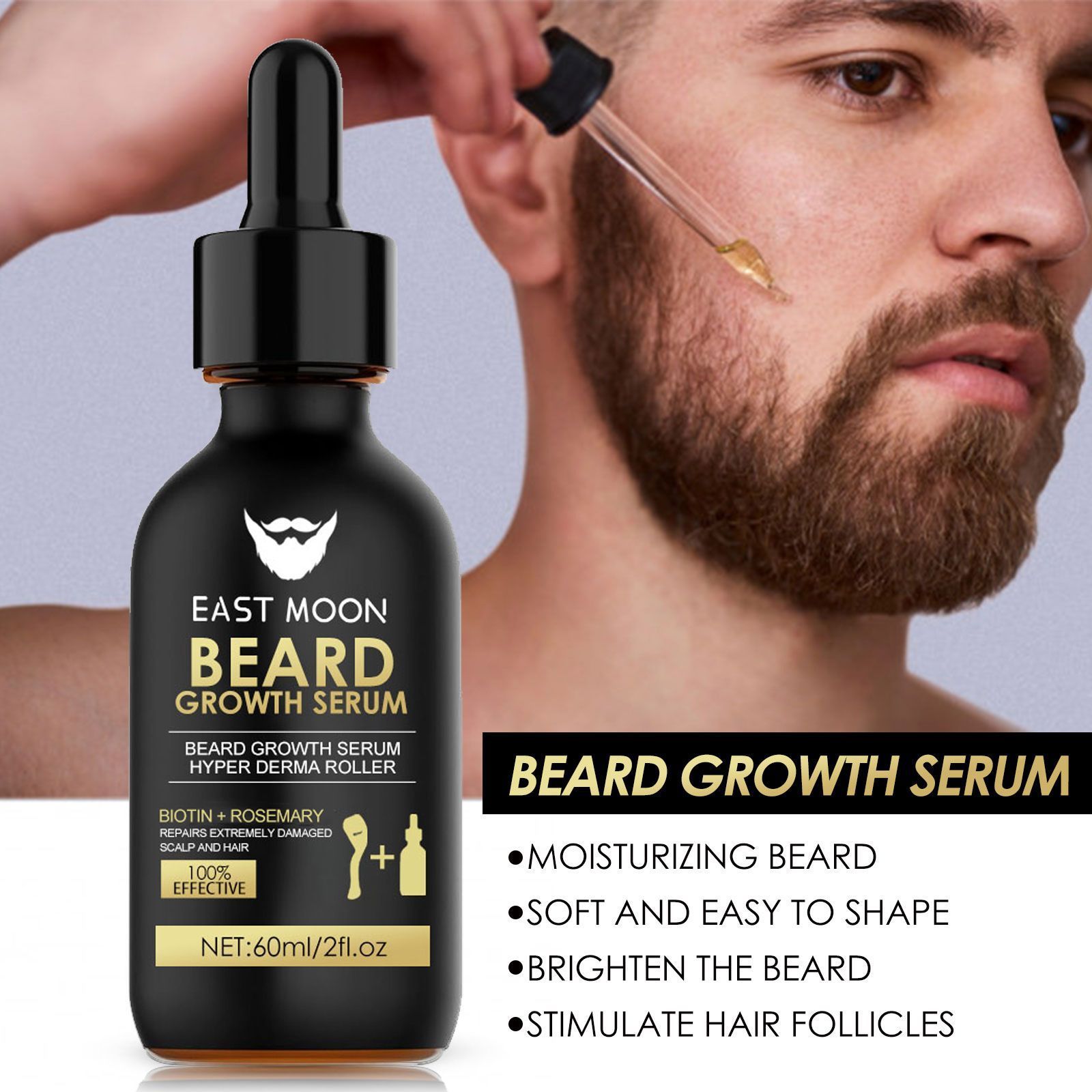 60ml Mens Beard Serum with Growth and Conditioning