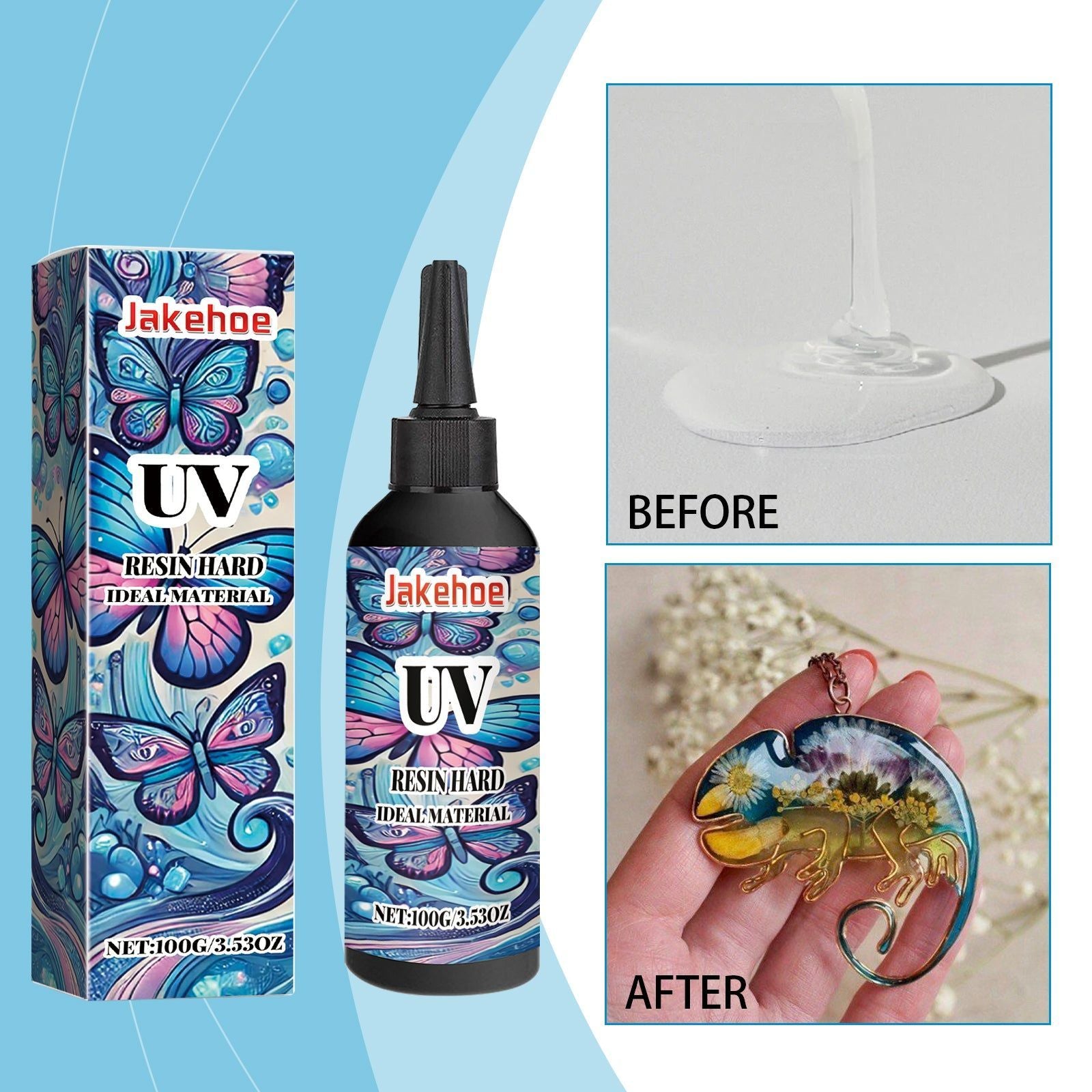 Create Stunning DIY Handmade Jewelry with Clear Resin Glue, Quick Dry, Waterproof ,100g