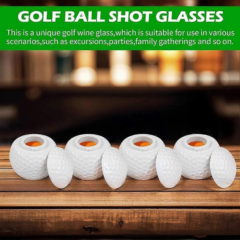 Golf Ball Shot Glasses , 1.5 Oz Golf Ball Shot Glasses with Lid, Create Gifts, Easy to Clean 6 Pack