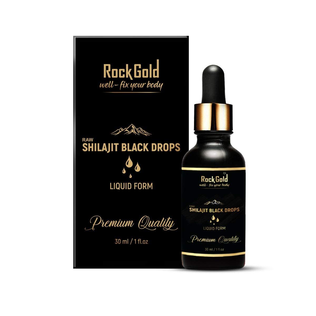 VEDAPURE ROCK GOLD Shilajit Liquid Black Drops 30 ml