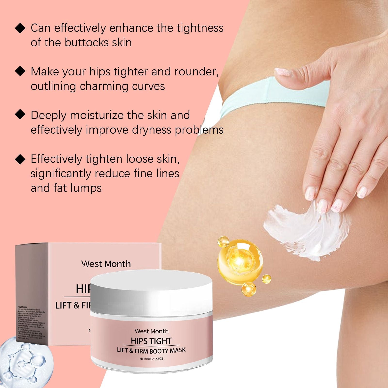 Buttock Moisturizing Cream Hydrating Body Care 100g