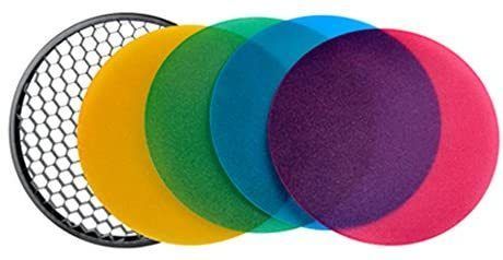 Gel and Grid Reflector for GODOX WITSTRO AD200, Pocket Flash, WiTstro AD360, AD1