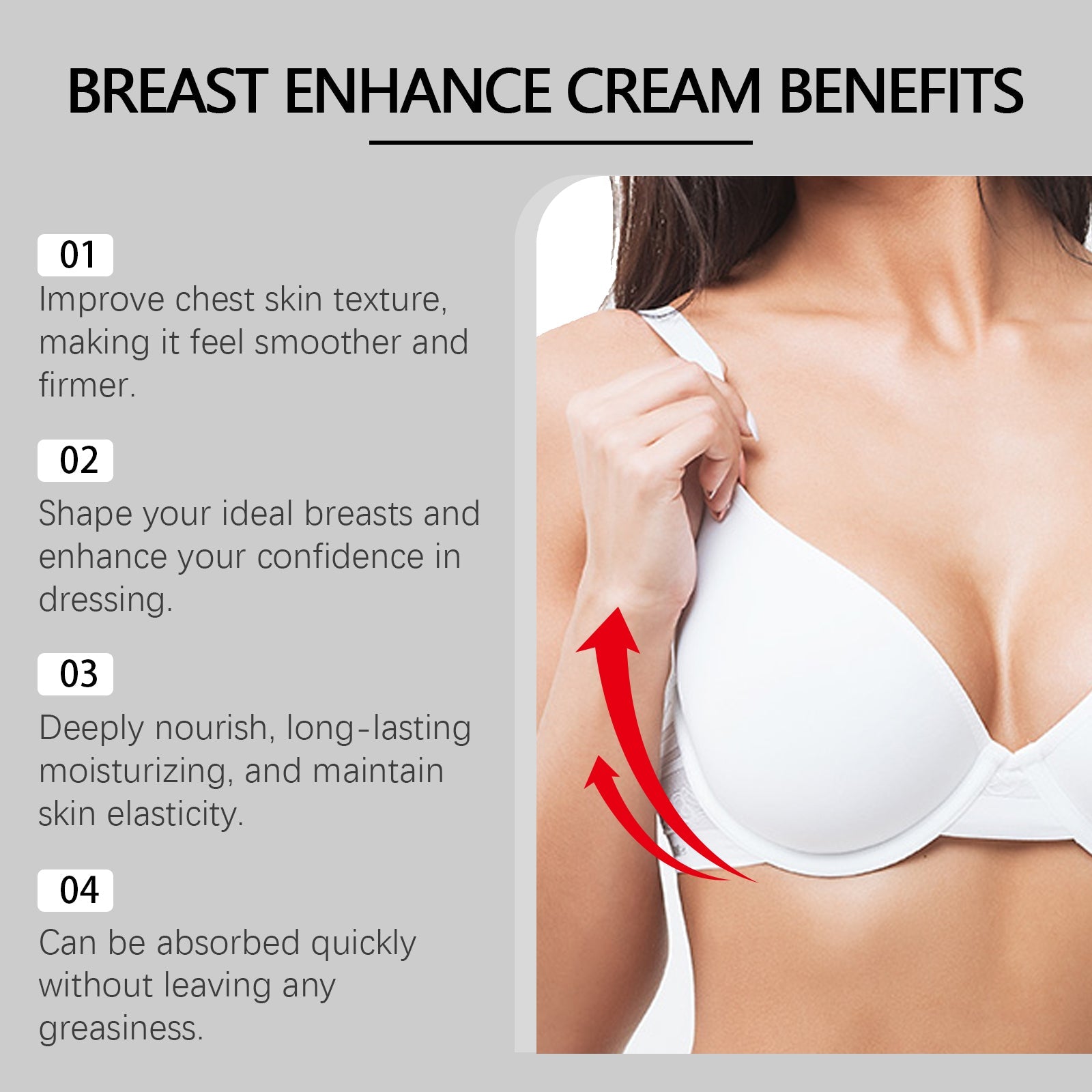 Revitalize Your Chest with Firming Breast Cream, Hydrating, Lifting, and Volumizing ,30g