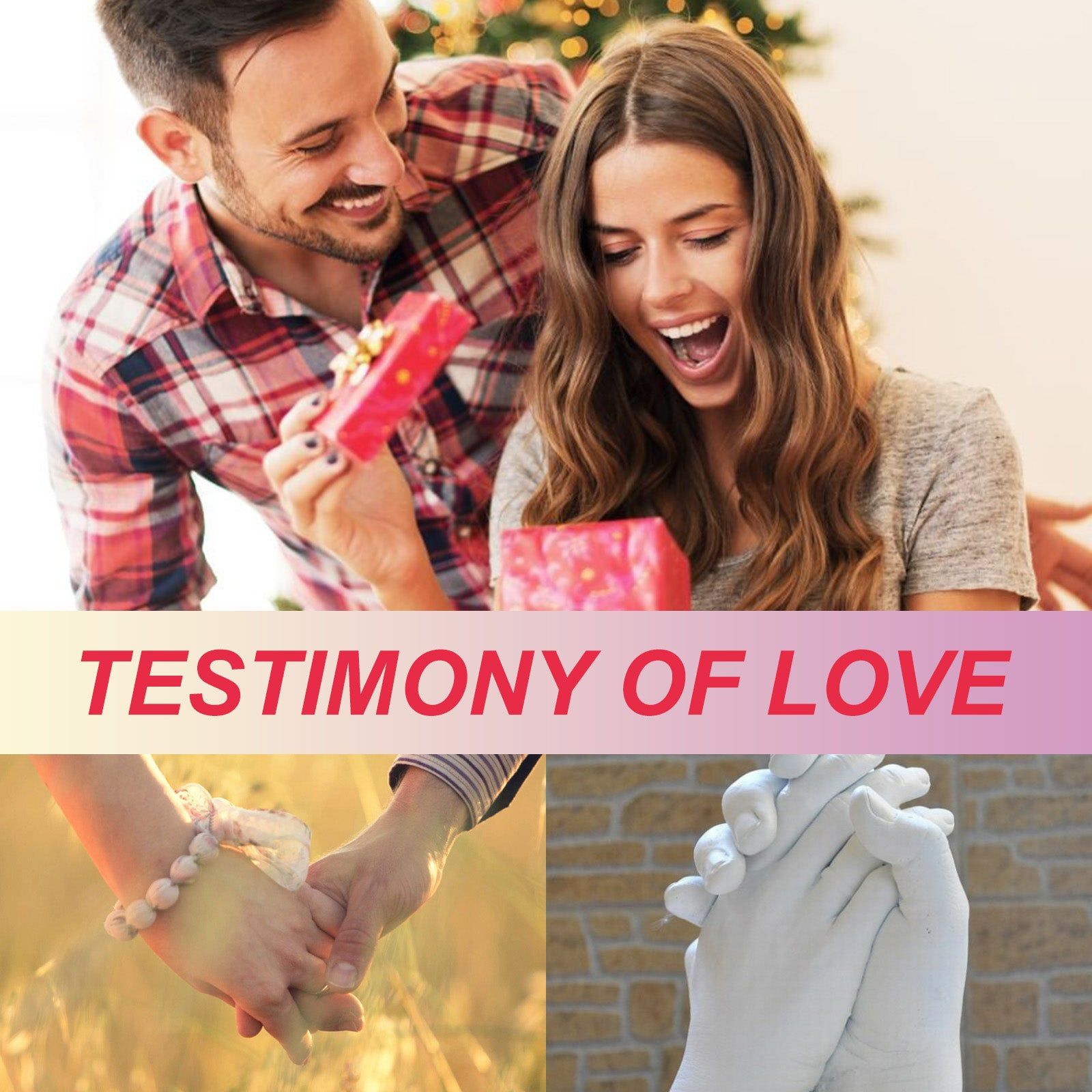 Create Romantic Handmade Souvenir for Couples, Personalized 3D Hand Model Gift ,1set