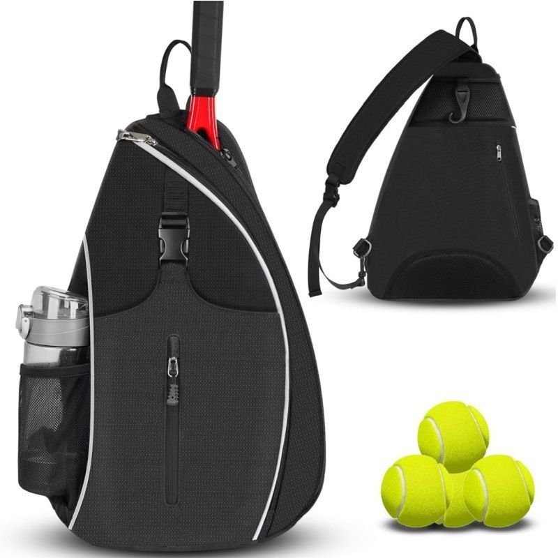 Tennis Sling Bag Water Resistant Tennis Crossbody Backpack for Men Women