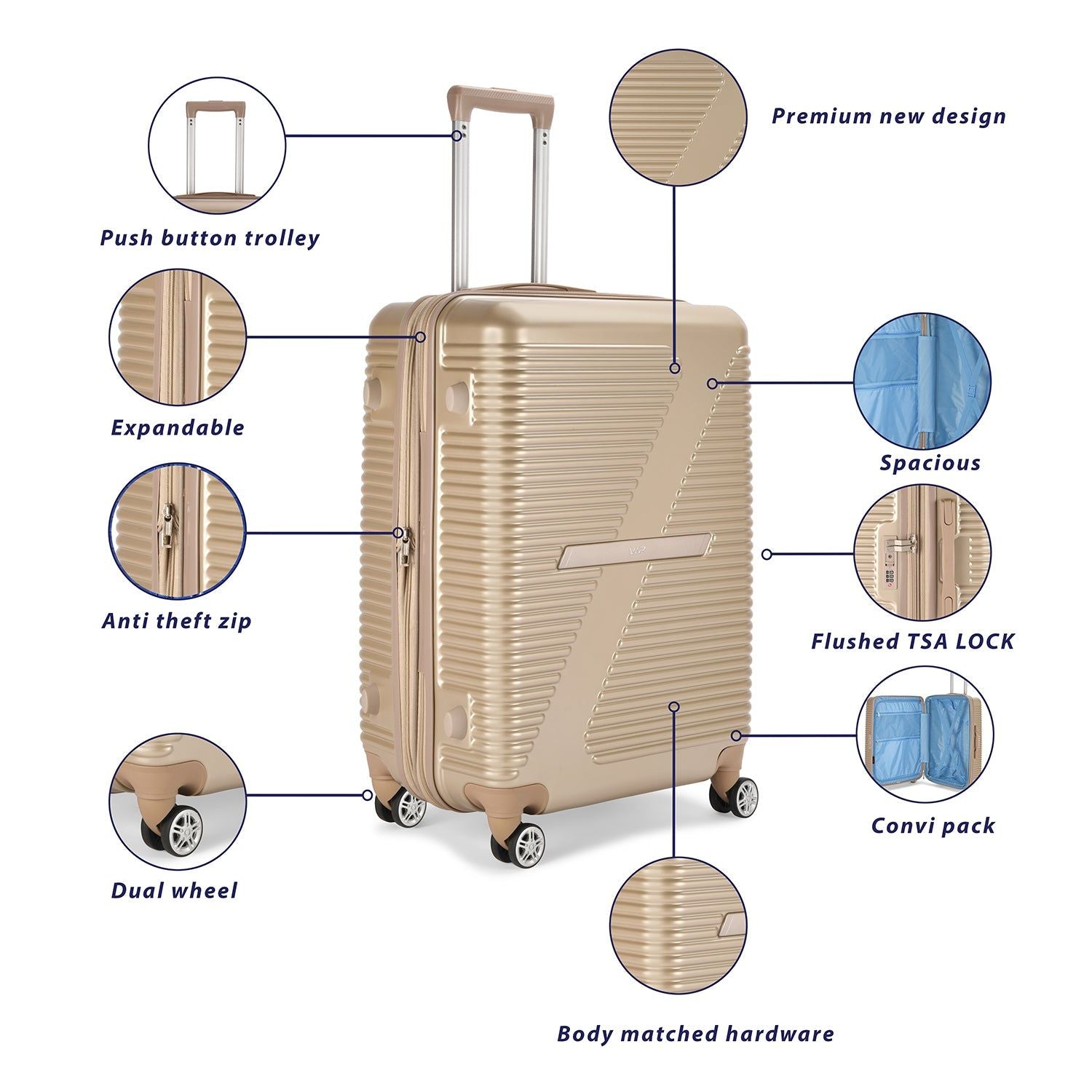 VIP ZapperPlus HL 4Wheel Spin Trolley