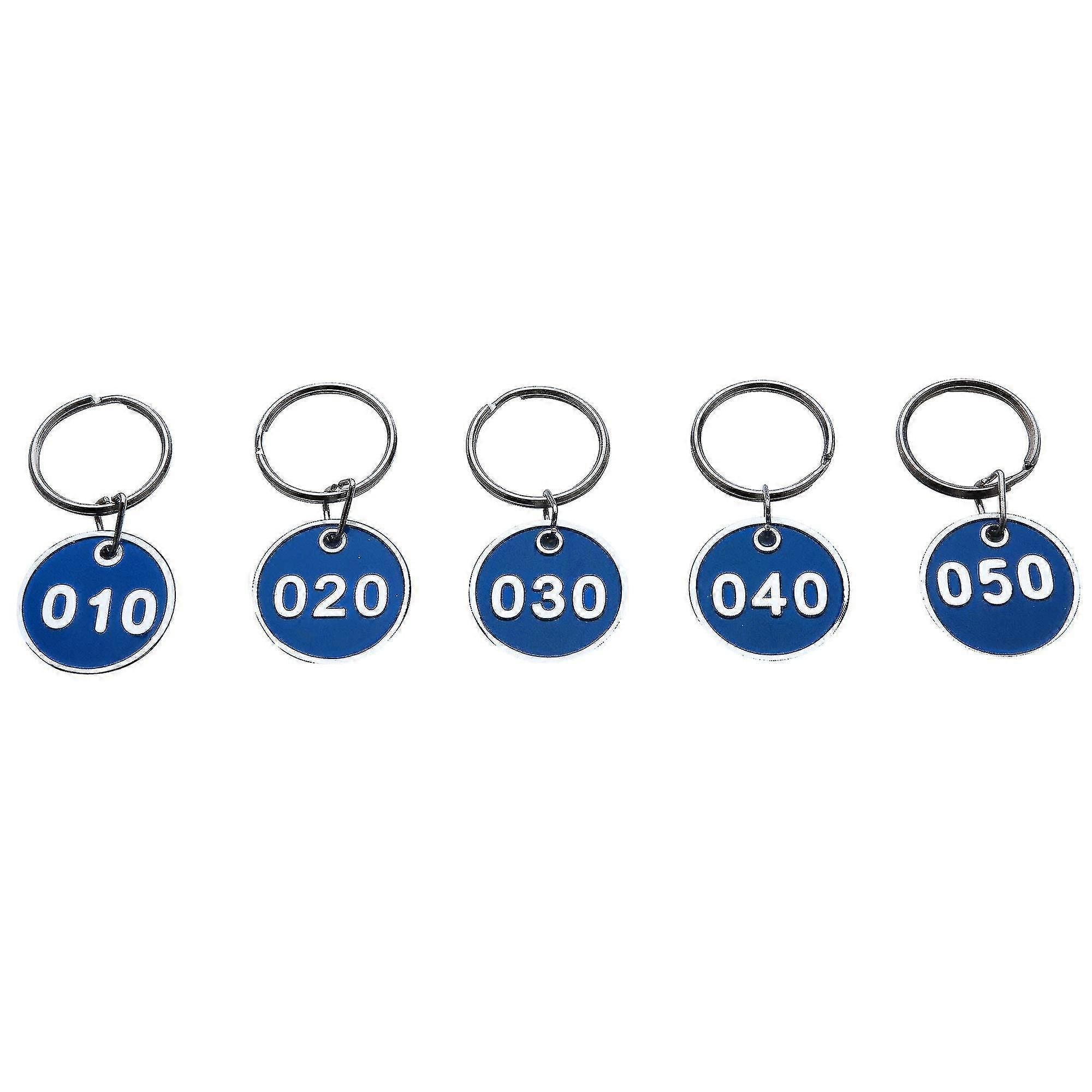 Engraved Aluminum Number Key Rings 1-100 for Locker Gym Keys
