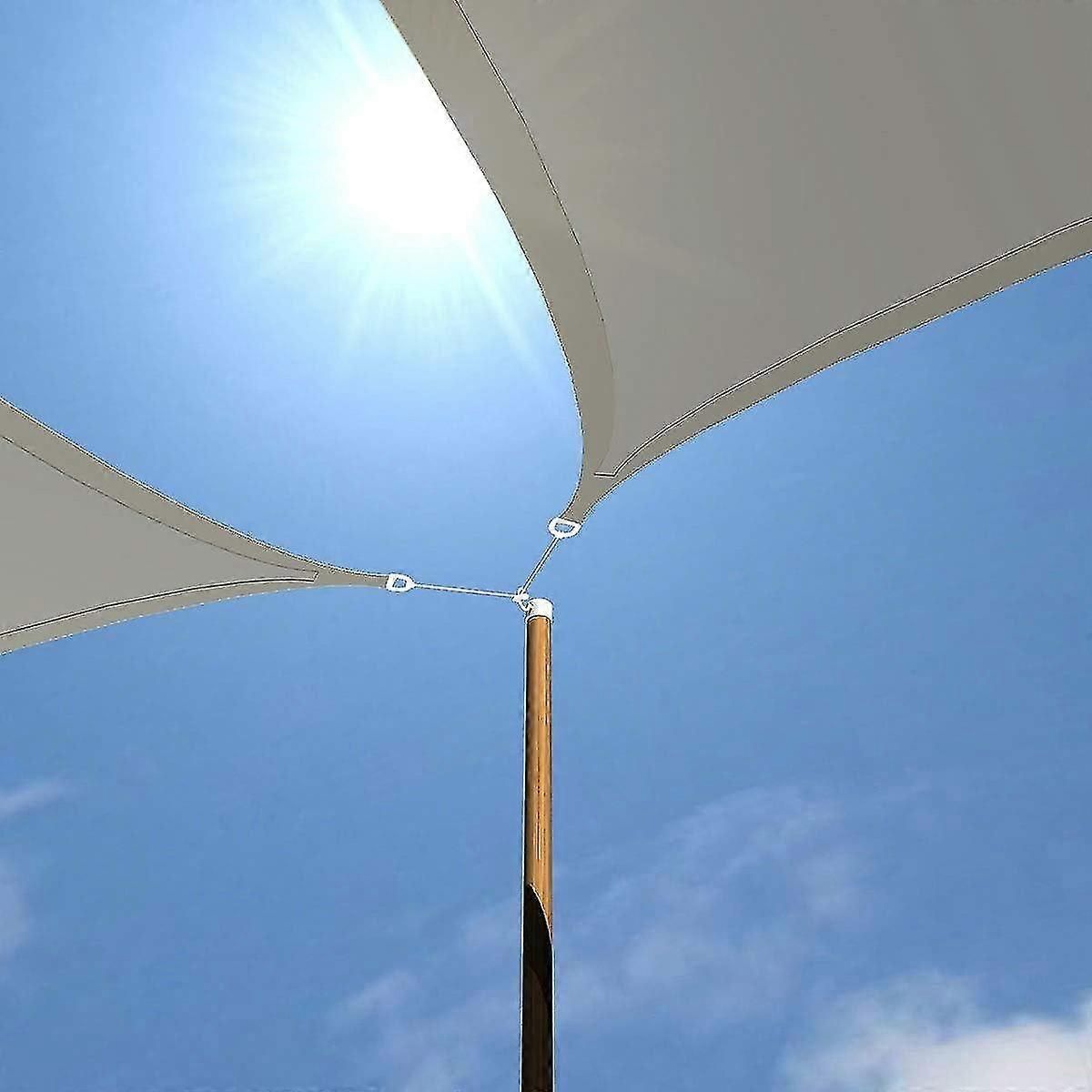 2x2x2 M Hdpe Triangle Solar Protection - Balcony Garden Cover Gray zxin