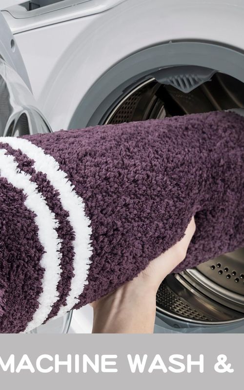 AIESY® Non-Slip Super Absorbent Quick Dry Shaggy Microfiber Bath Mat