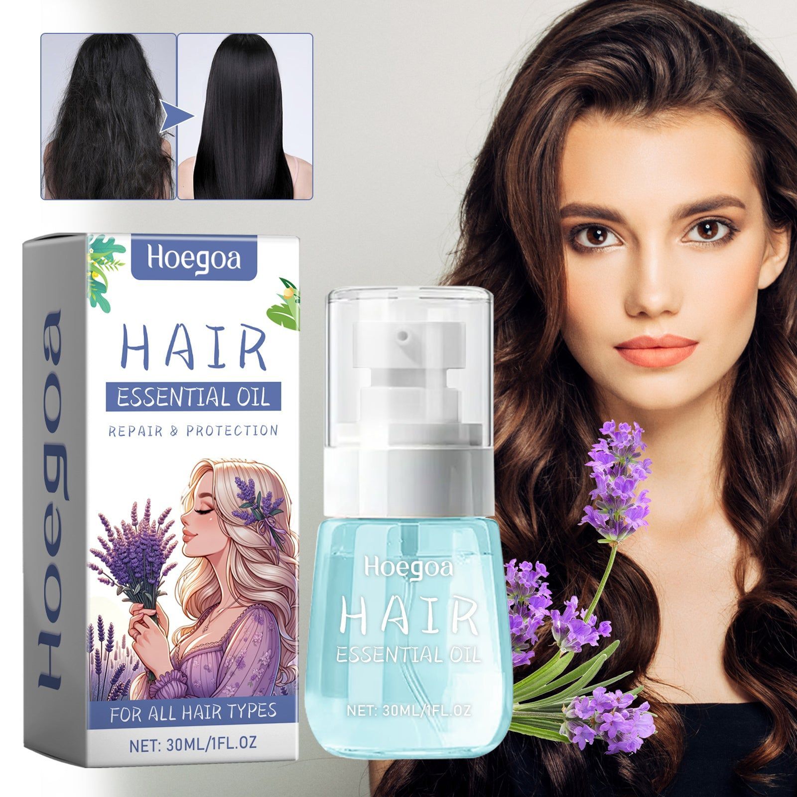 Boost Hair Growth Nourish & Repair Hair Essential Oil for Stronger Thicker Hair ,30ml