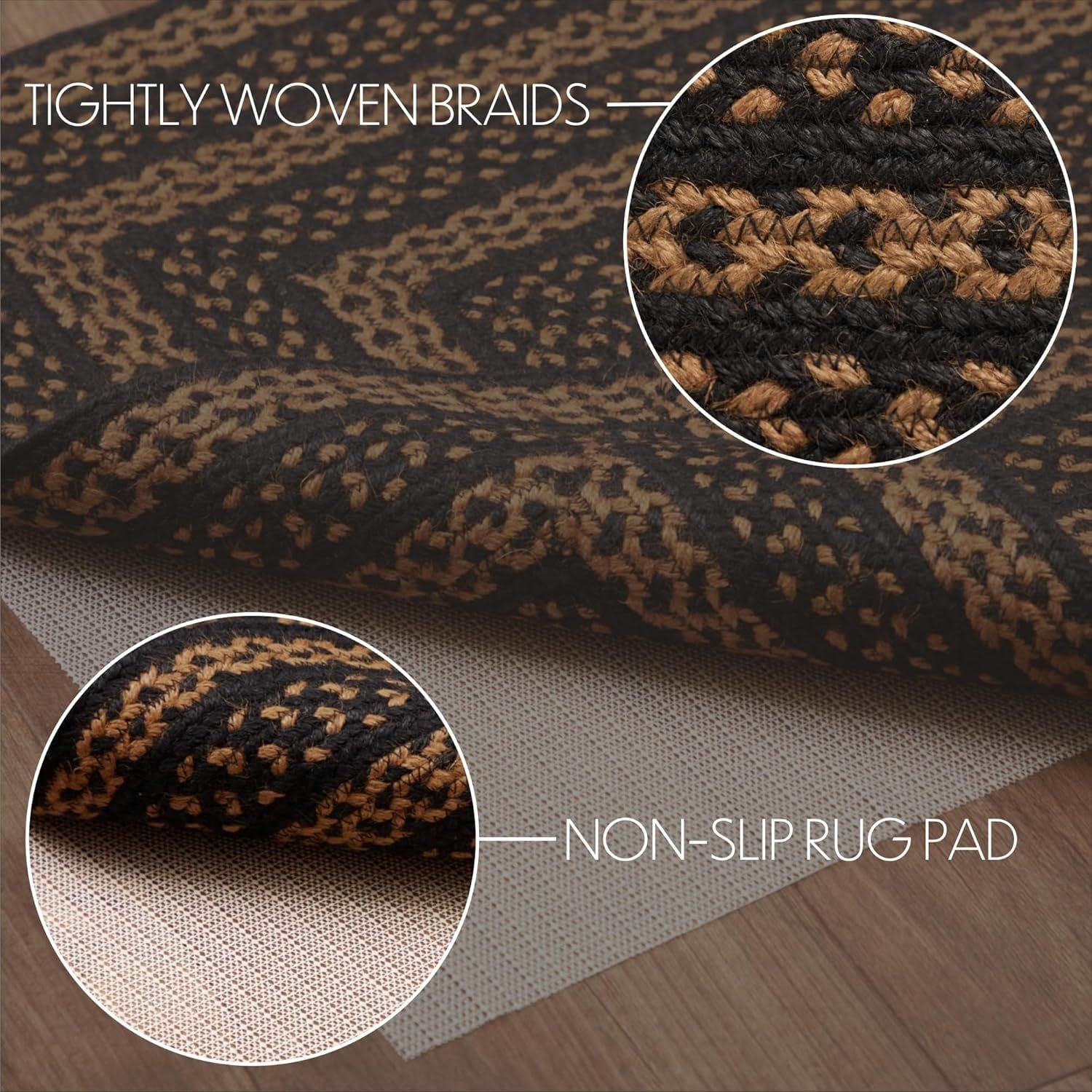 AIESY®  Beautiful Braided Reversible Cotton Area Door Mat For Home