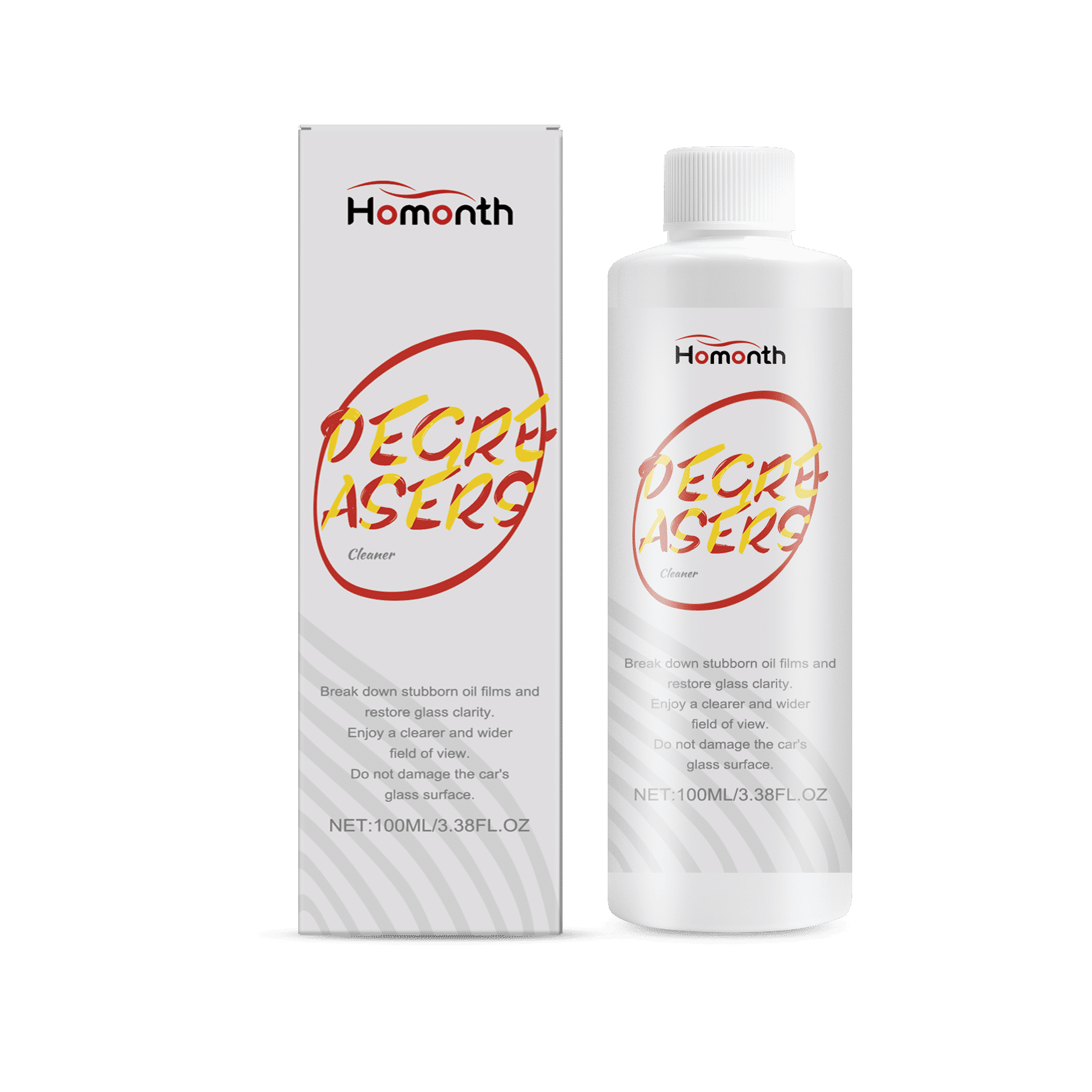 Car Glass Cleaner, Fog-Free, Dirt & Oil Removal, Fast Car Cleaning Solution ,100ml