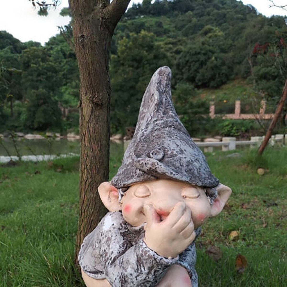 Display Mold Simulation Resin Crafts Gnome Miniature Dwarf Figurine Statue Decor For Lawn