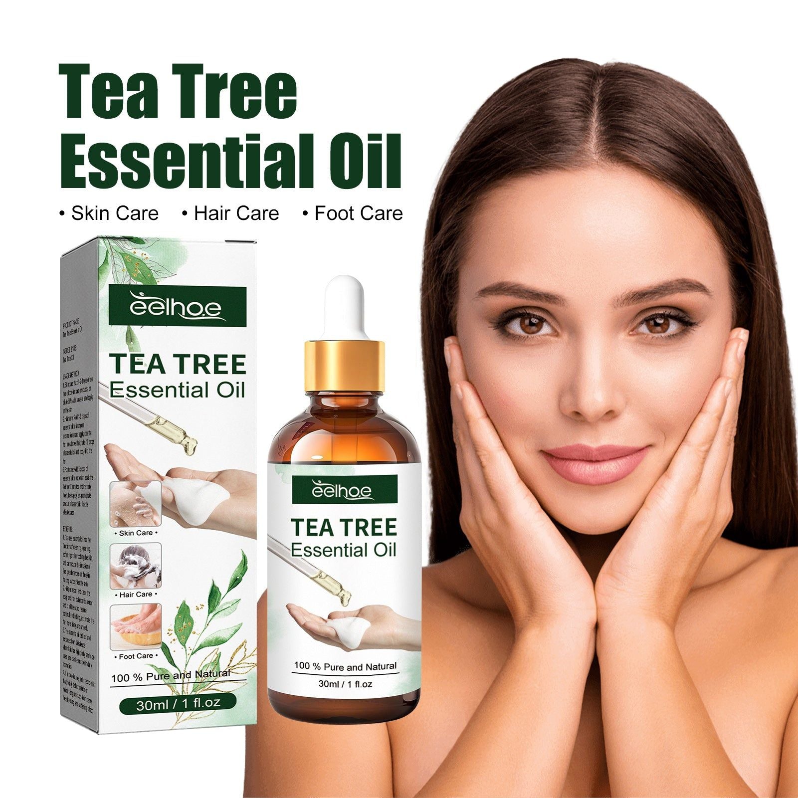 Revitalize Hair and Skin with Tea Tree Essential Oil, Natural Moisturizer ,30ml