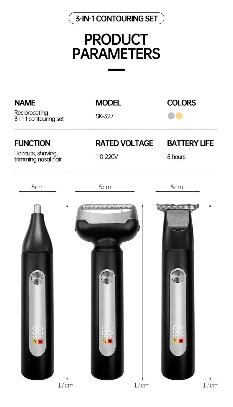 3-in-1 Nose and Beard Grooming Kit
