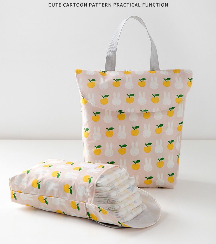 2Pcs Baby Diaper Bag Portable Waterproof Hanging Storage Pouch Tote For Outing