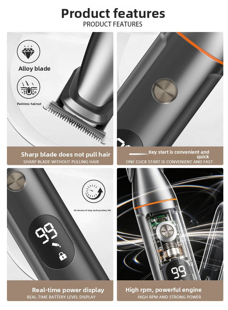 5-in-1 Hair Clipper with Guide Combs