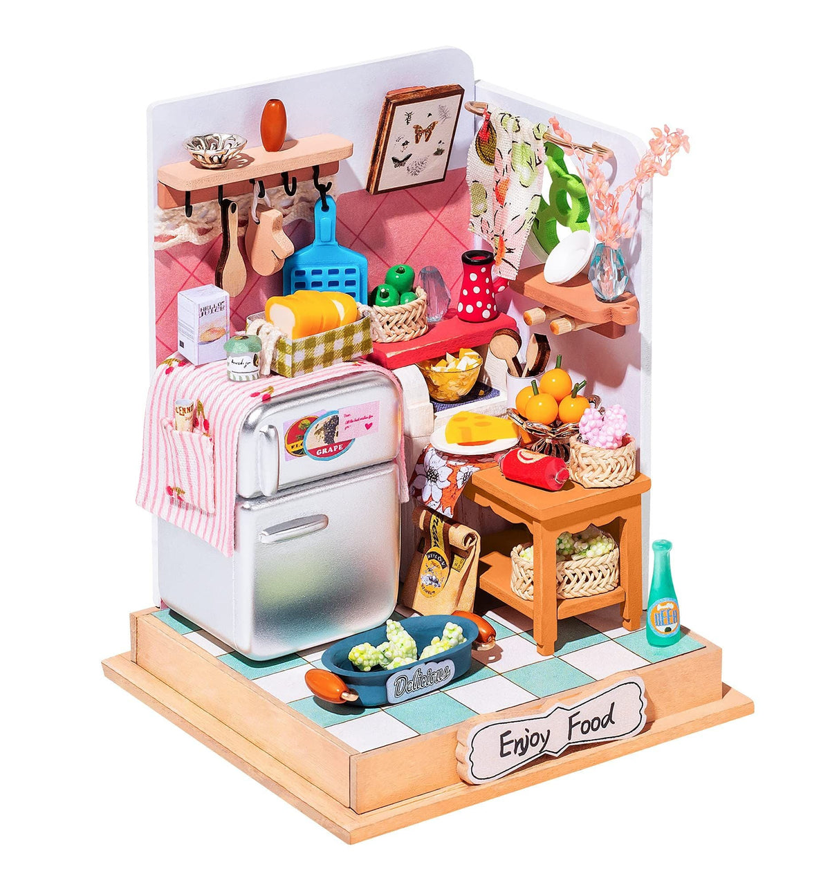 DIY Dollhouse Miniature Kit Mini House Assembly Toy Puzzle Wooden Craft Gifts