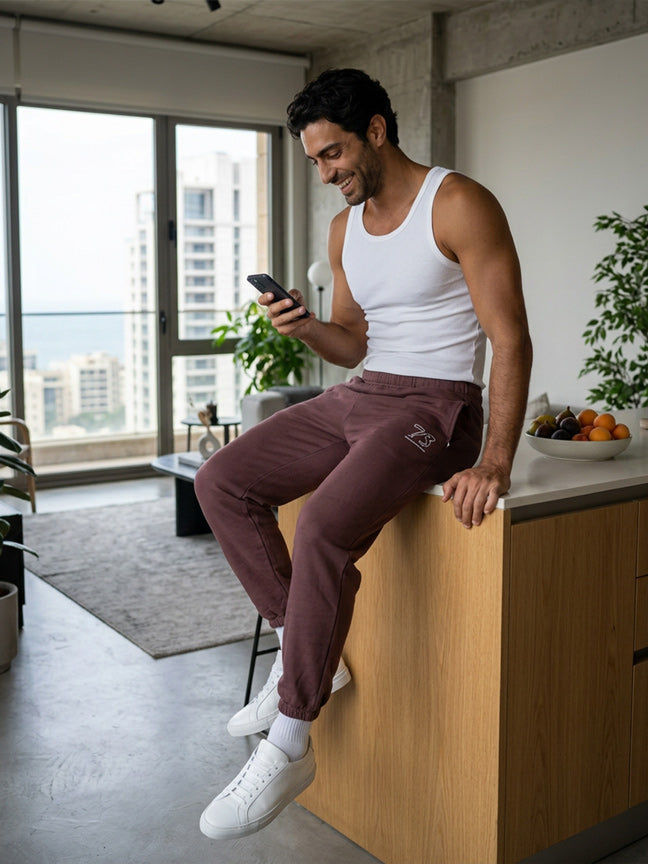 RSPR BROWN SWEATPANTS No.73