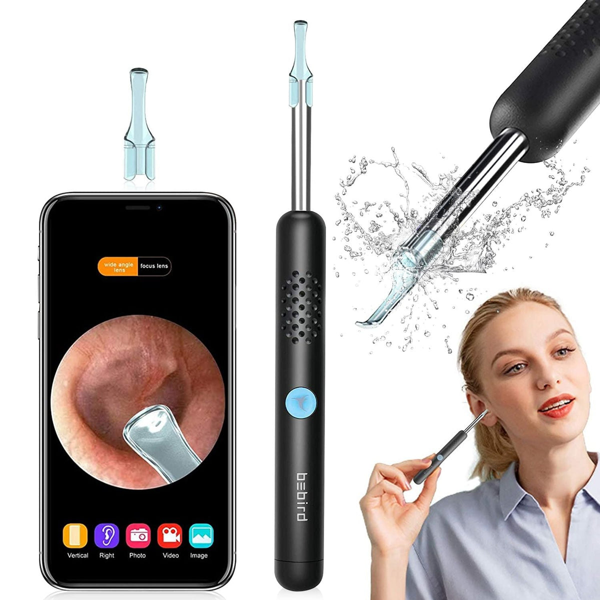 Ear Wax Cleaner Ear Picker Smart Ear Stick Wireless Ear Wax Removal Tool With Otoscope