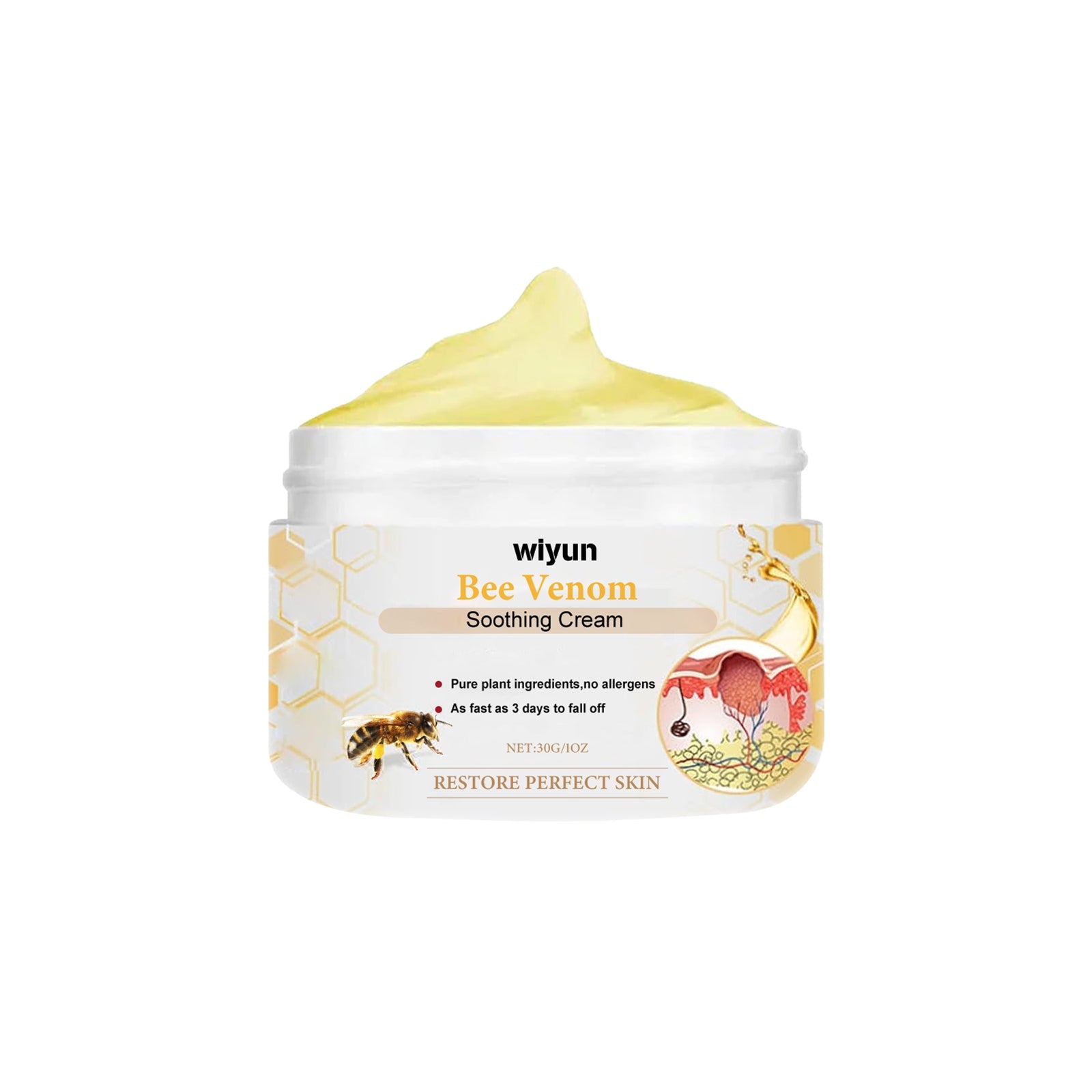 Bee Venom Moisturizer, Hydrating Skin Care, Natural Repair, Long-Lasting Moisturize ,30g
