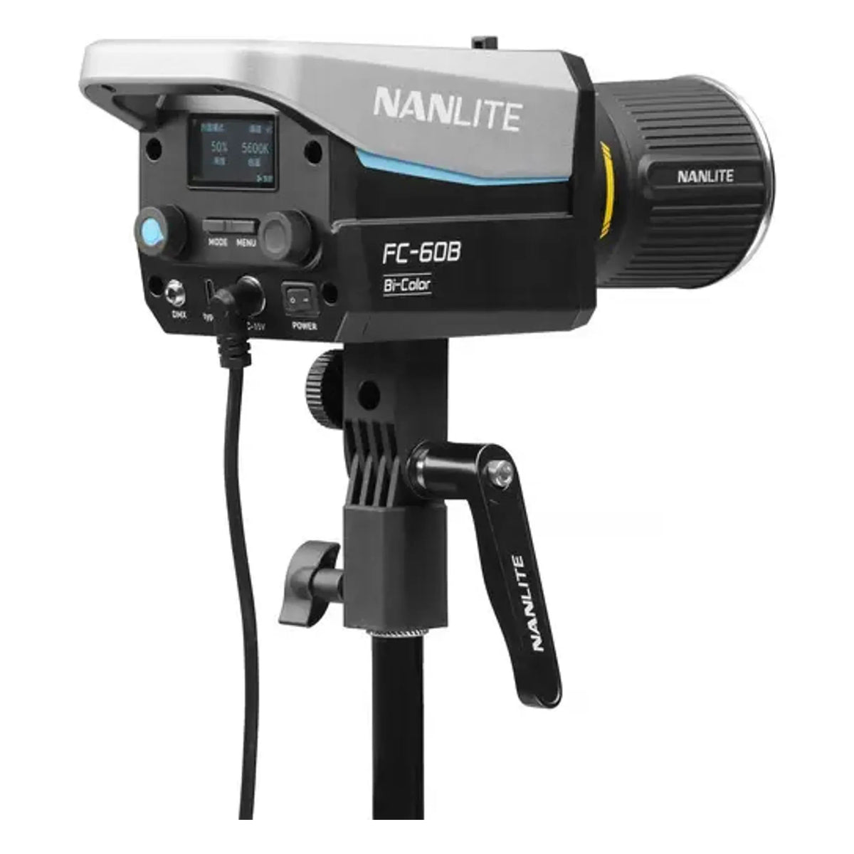 Nanlite FC-60B Compact Bi-Color LED Spotlight, 2700K-6500K CCT, Bowens Mount Adapter