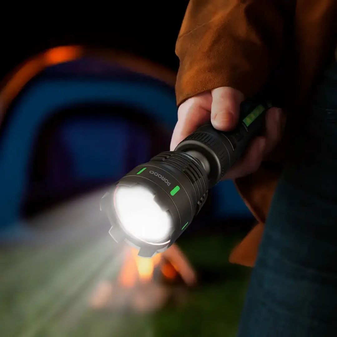 Porodo Lifestyle Orbit Multi-Color Laser Torch with Power Bank Function, Black