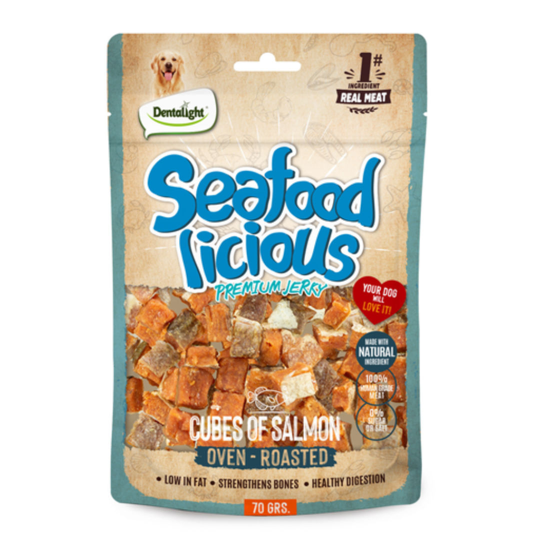 Dentalight Seafood Licious Jerky Treats For Dogs, 70gm