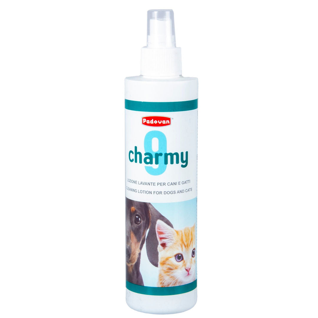 Padovan Charmy 9 Waterless Cleaning Lotion for Cats and Dogs, 250ml