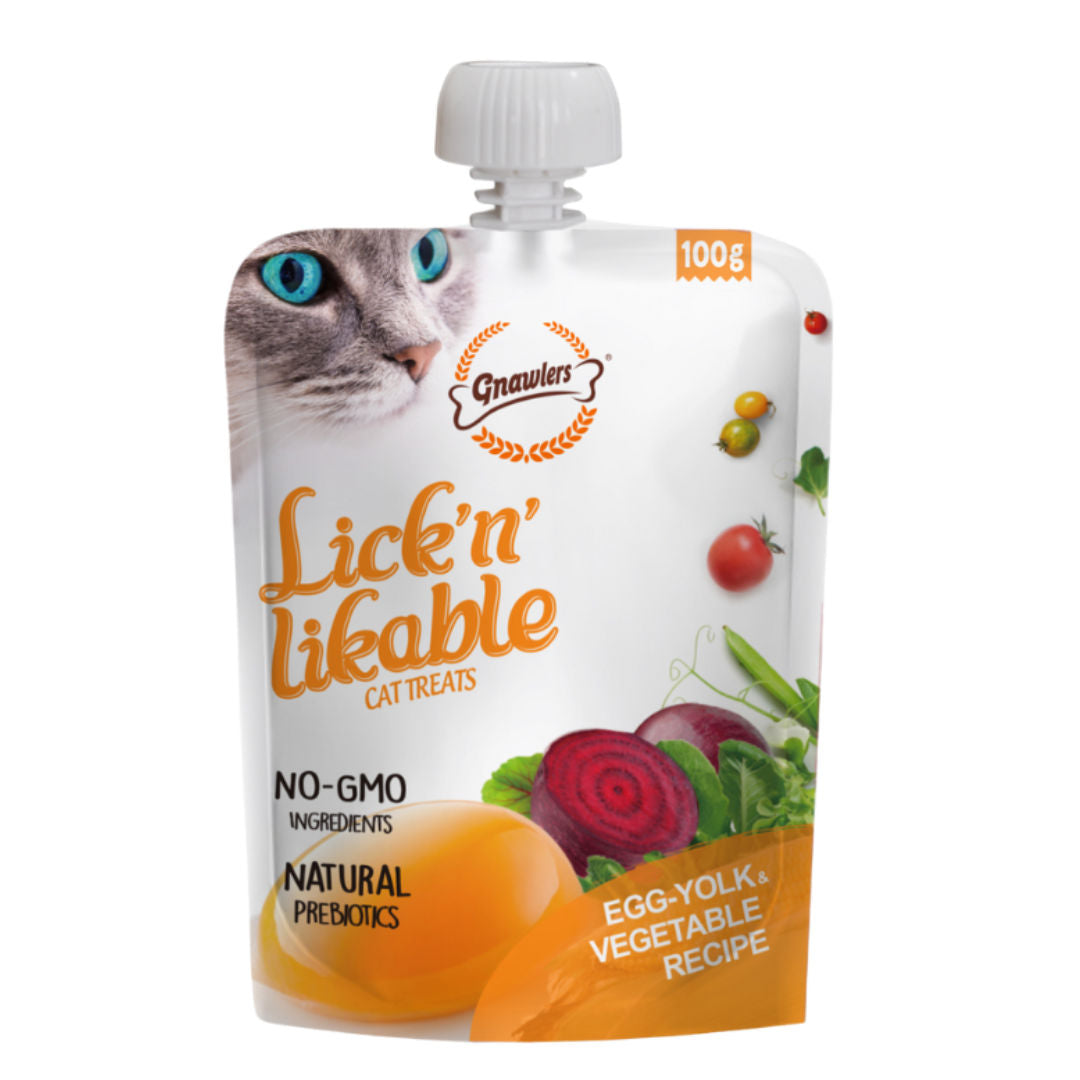 Gnawlers Lick 'n' Lickable Cat Treats, 100gm