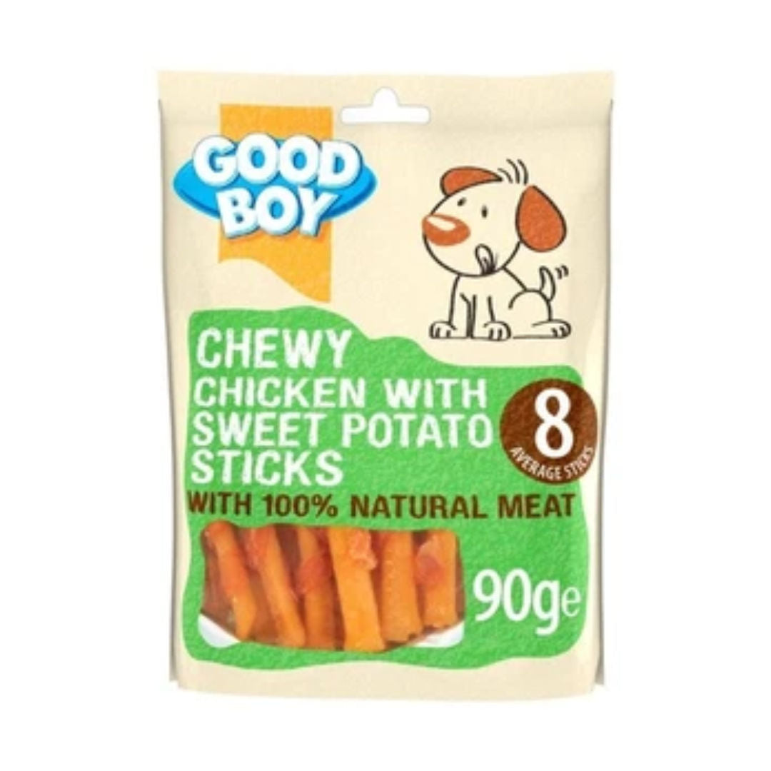 Good Boy Chewy Chicken with Sweet Potato Dog Treats, 90gm