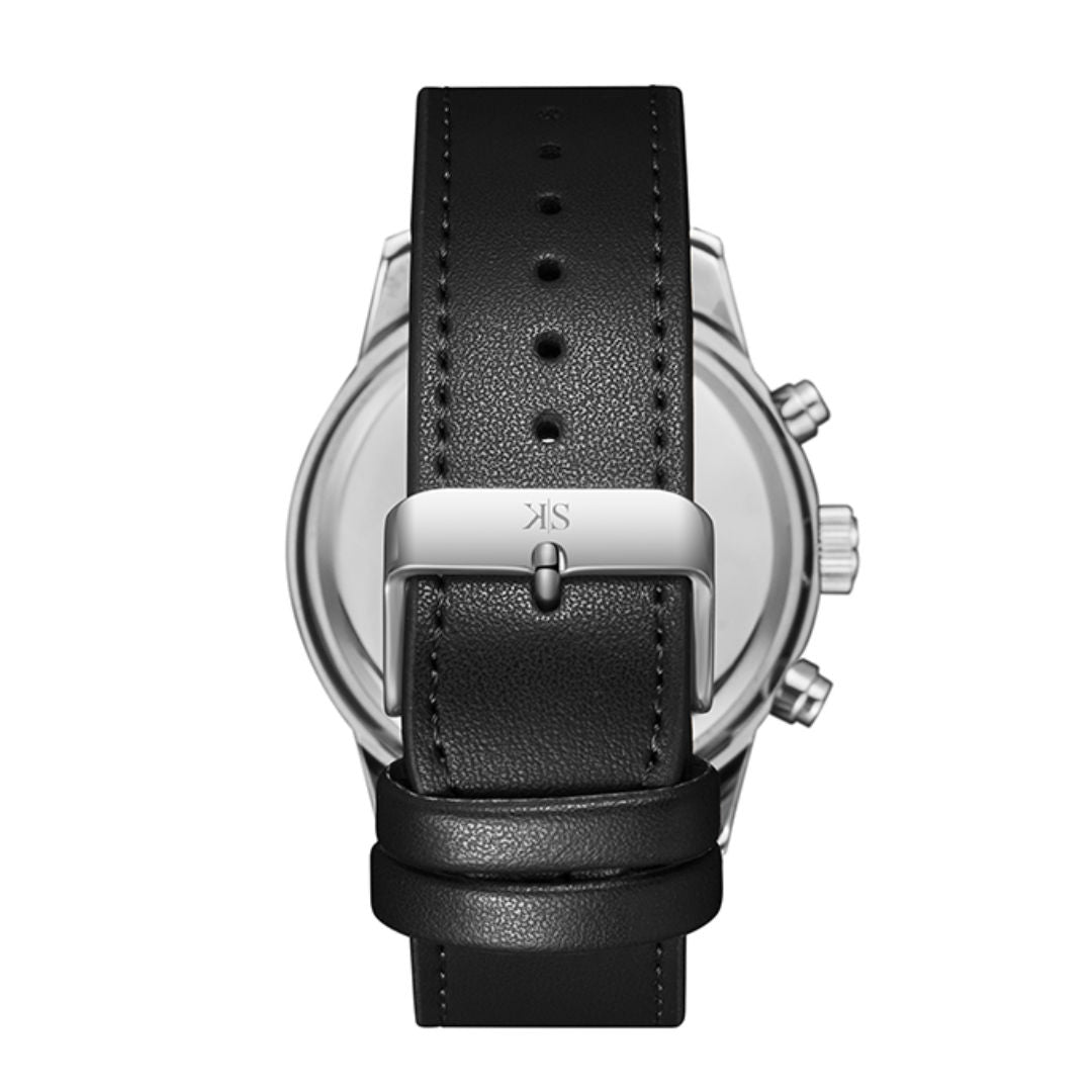 Kenneth Scott Men's Analog Black Dial Watch, K24121-SLBBK