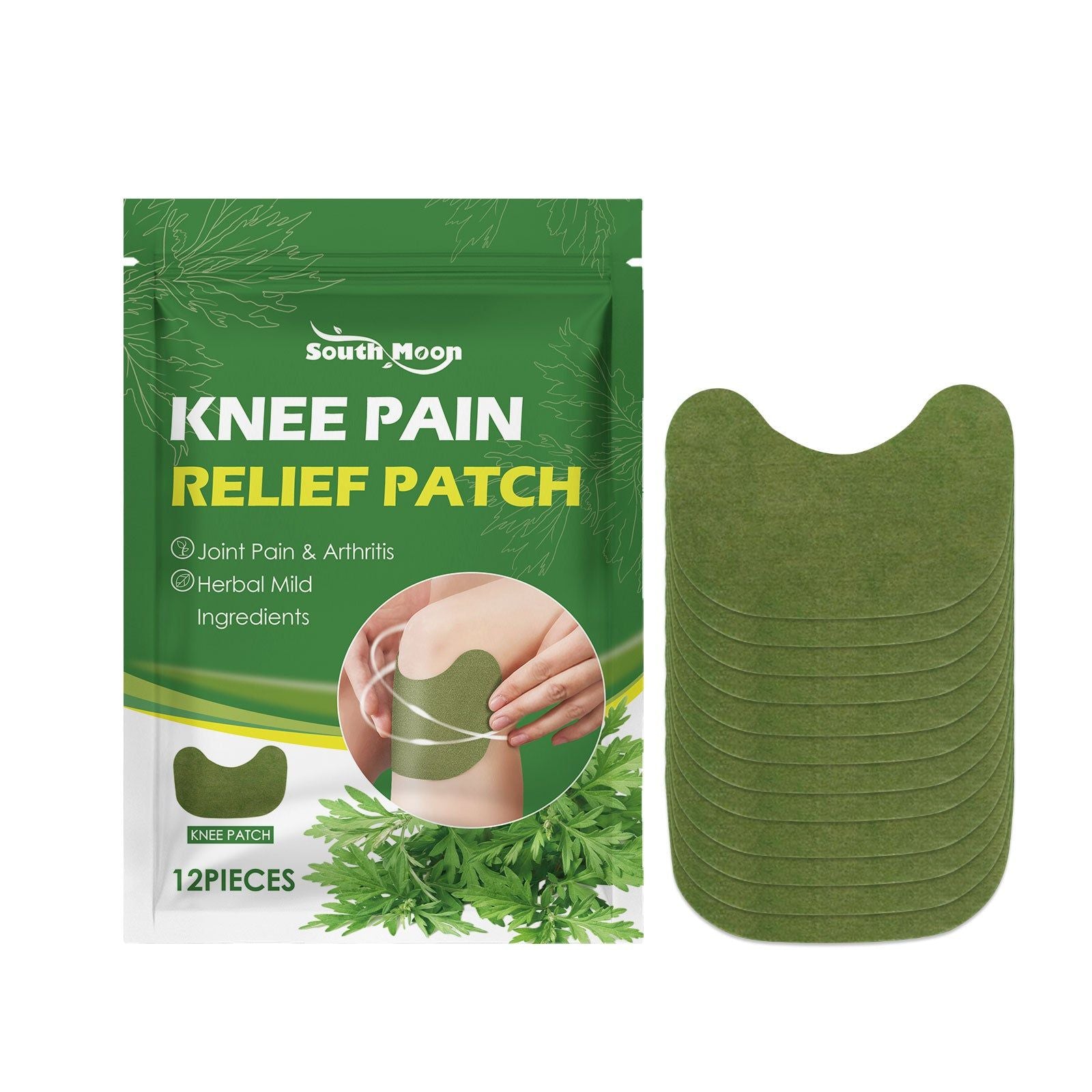 Relieve Knee Pain Naturally, Joint Care Wormwood Patch for Fast Recovery ,12 pieces