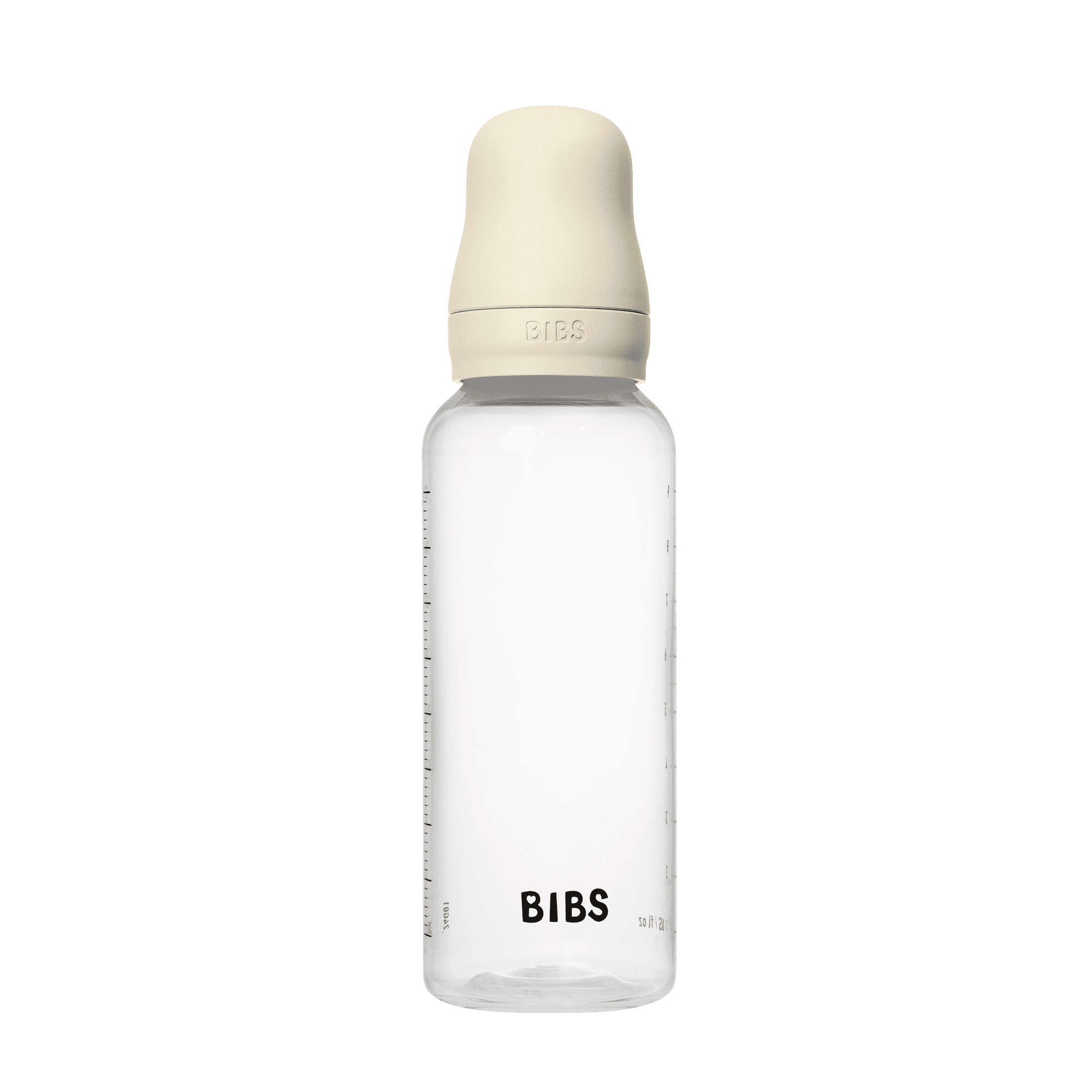 BIBS Baby Bottle with Round Latex Nipple – 270 ml Medium Flow | Ivory
