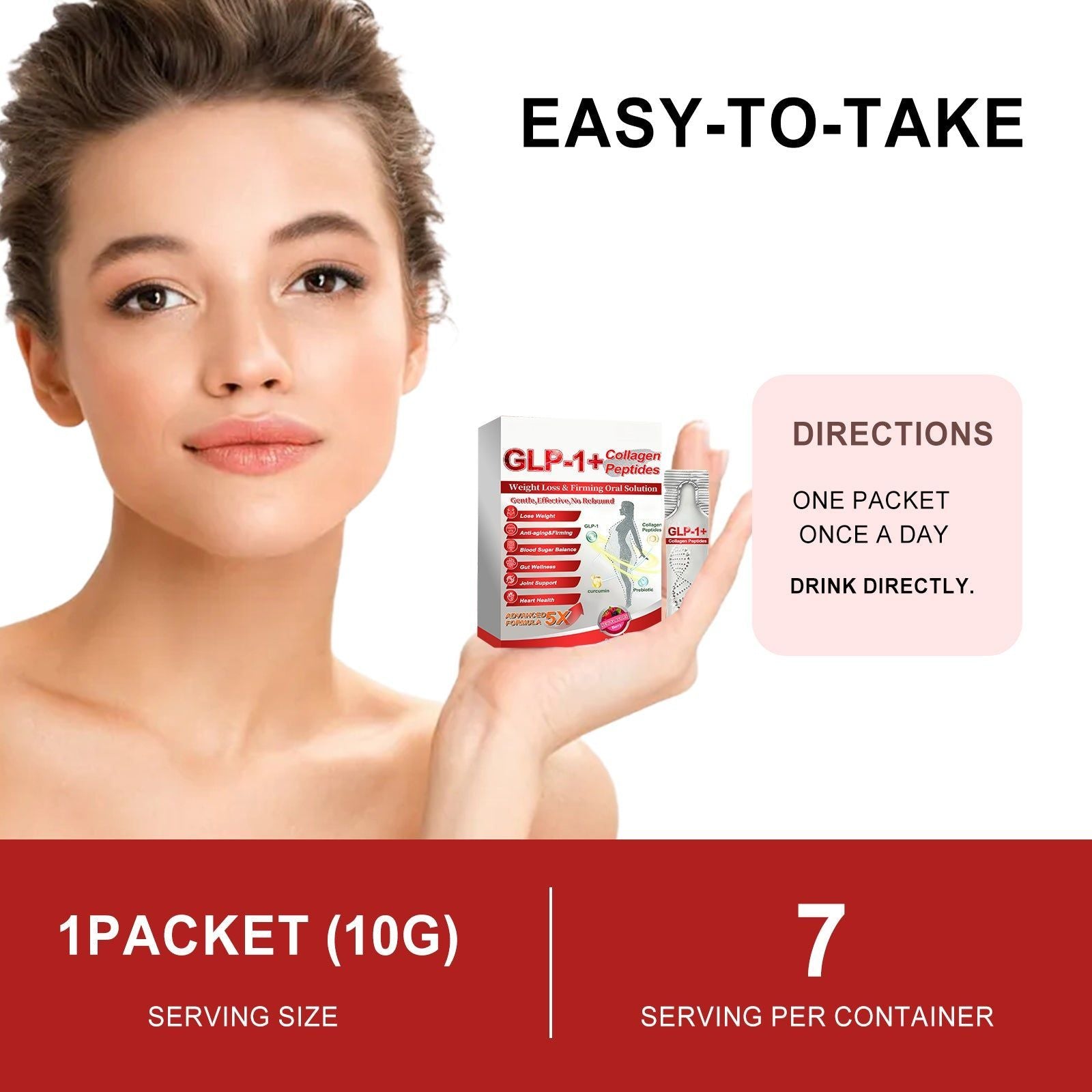Boost Your Health with Probiotic Liquid Drink, Daily Dietary Supplement for Gut & Skin ,70g