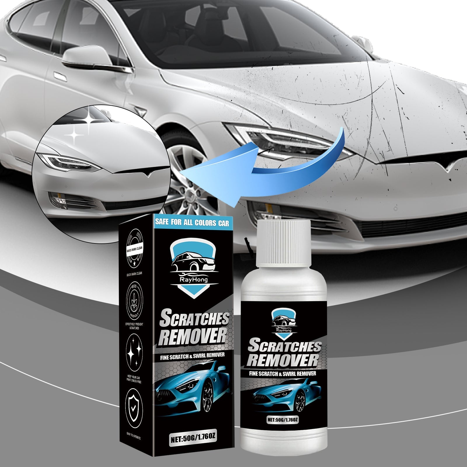 Car Scratch Remover, Automotive Supplies, Quick Repair, Restore Shine ,50g
