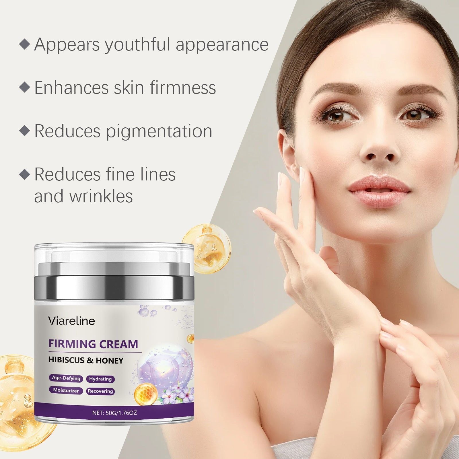 Anti-Aging Firming Cream, Hydrating Collagen, Hyaluronic Acid, Brighten Skin, Reduce Fine Lines ,50g