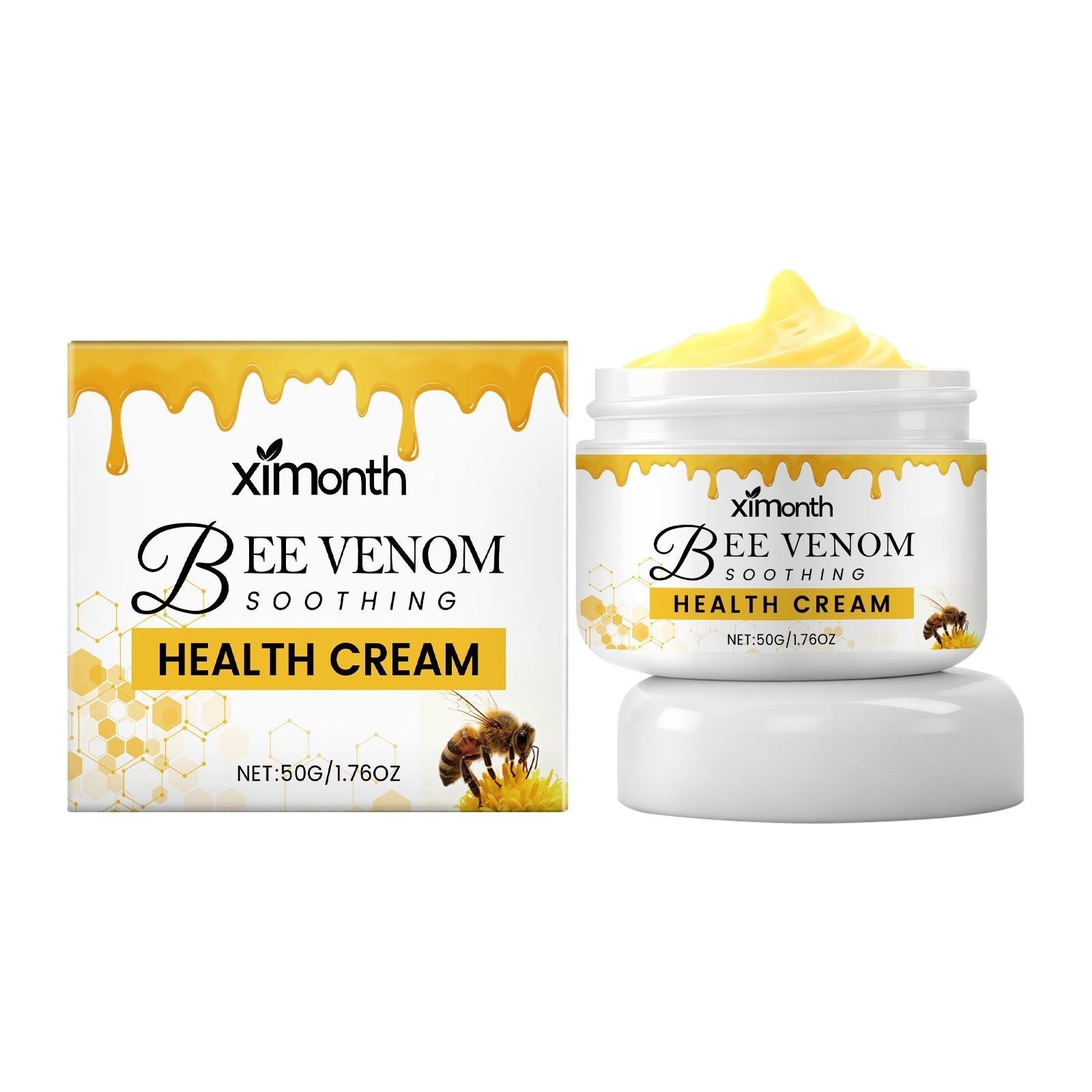 Bee Venom Leg Care Cream, Nourishing, Soothing, Varicose Vein Relief, Soft Skin ,50g