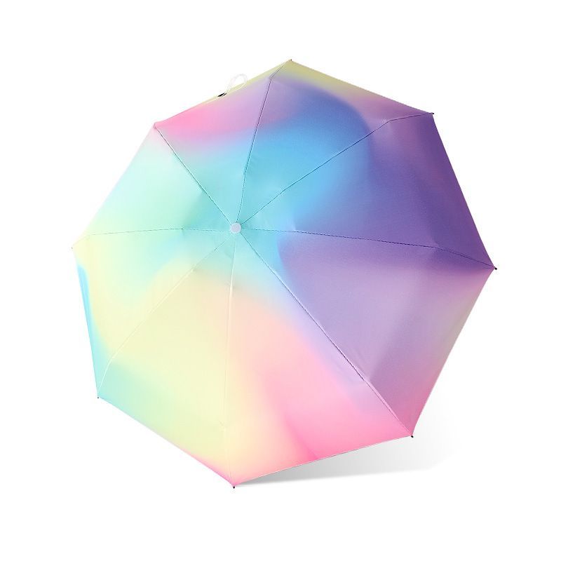Outdoor Gradient UV Protection Capsule Umbrella Pastel Rainbow Umbrella